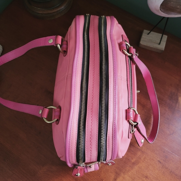 Coach 13382 Bonnie Satchel Pink Colorblock Leather Shoulder Bag Y2K - Picture 10 of 16